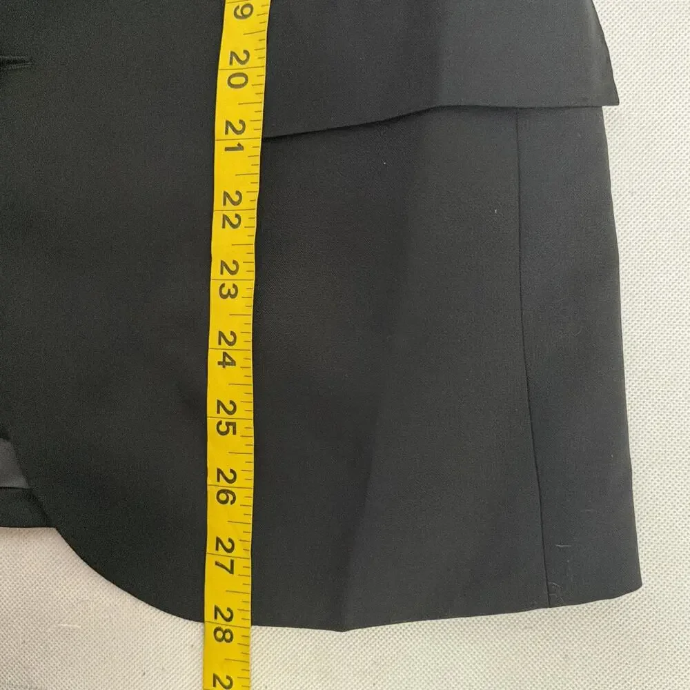 J. Crew Ludlow Blazer Suit Jacket Mens Size 38S Black Wool Super 120s Loro Piana
